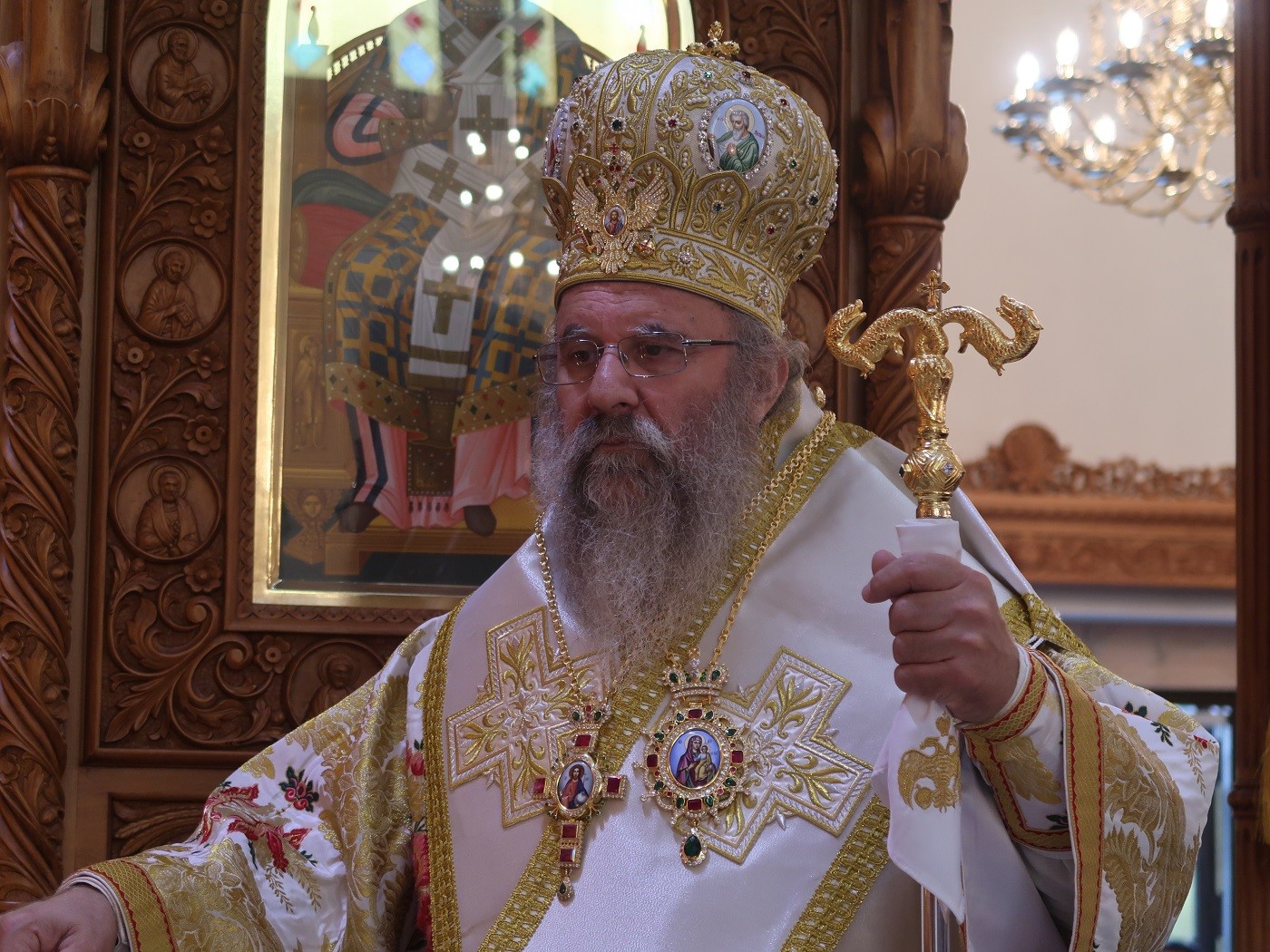 Ο Επίσκοπος Ανδρούσης ιερουργός στον ναό του Αγίου Δημητρίου στο Μπραχάμι
