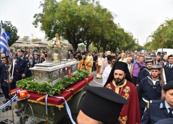 Μεγαλειώδης Λιτανεία στη Θεσσαλονίκη για τον Άγιο Δημήτριο