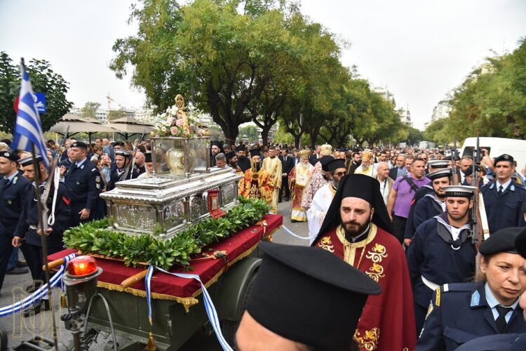 Μεγαλειώδης Λιτανεία στη Θεσσαλονίκη για τον Άγιο Δημήτριο