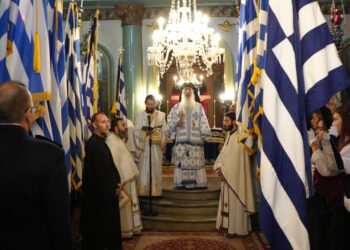 Ο Αρχιεπίσκοπος Μαδάβων στα Γιαννιτσά για τον εορτασμό της Εθνικής Επετείου 28ης Οκτωβρίου 1940