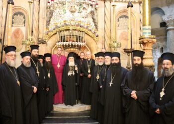 Εν μέσω της ανθρωπιστικής κρίσεως στην Γάζα ο Αρχιεπίσκοπος Καντερβουρίας επισκέφτηκε τον Ιεροσολύμων Θεόφιλο