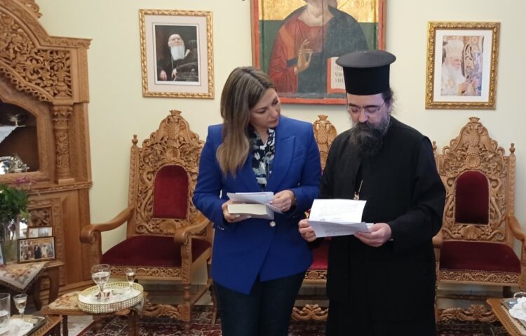 Ἐπίσκεψη τῆς Ὑπουργοῦ Οἰκογένειας στόν Μητροπολίτη Καστορίας