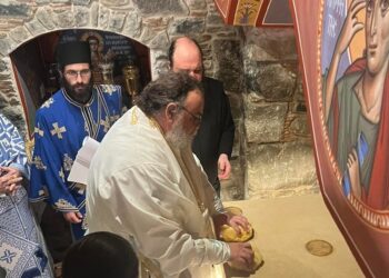Εγκαίνια Παρεκκλησίου του Προφήτου Αββακούμ στο οποίο βρίσκεται εντός ο τάφος του Οσίου