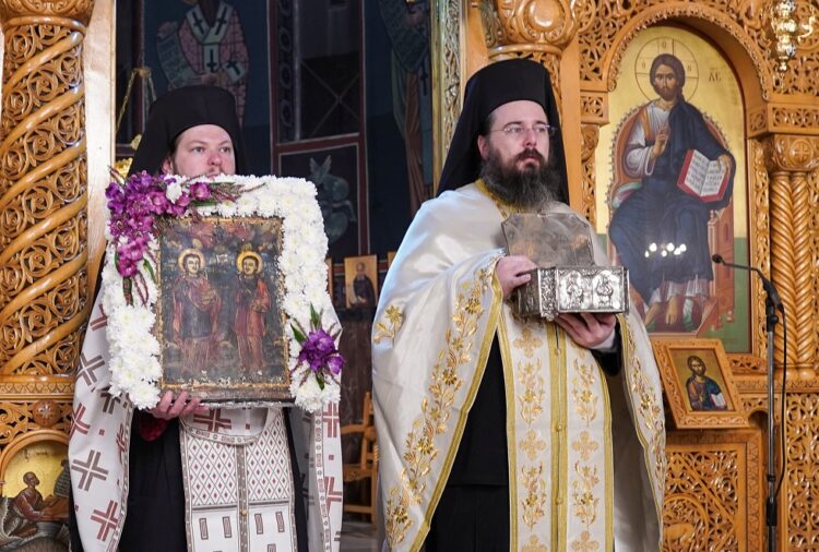 Πανηγυρικός Εσπερινός των Αγίων Αναργύρων στο Νησί Ημαθίας