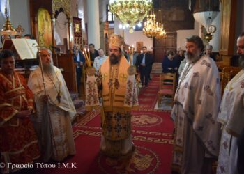 Ὁ Μητροπολίτης Καστορίας στούς Παμμεγίστους Ταξιάρχες στό Νεστόριο καί στόν Ἀετό