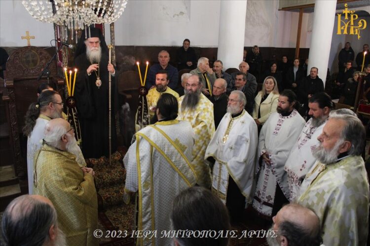 Πανηγυρικός Εσπερινός Εισοδίων της Θεοτόκου στην Μητρόπολη Άρτης