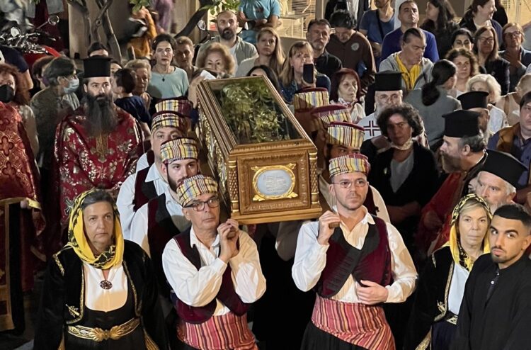 Μεθέορτος Εσπερινός και λιτάνευση Ιερού Σκηνώματος Αγίου Γεωργίου του Νεαπολίτου στη Ν. Ιωνία