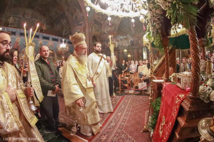 Ο Χαλκίδος Χρυσόστομος ταπεινός προσκυνητής του Αγίου Ιωάννου του Χρυσοστόμου