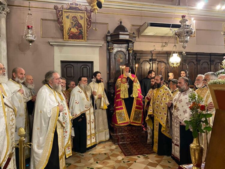 Εσπερινός ονομαστηρίων Μητροπολίτου Κερκύρας Νεκταρίου