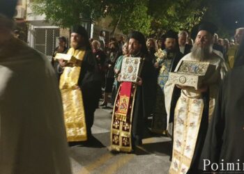 Ο Μεθέορτος Εσπερινός και η Λιτάνευση της Ιεράς Εικόνος του Αγίου Γεωργίου στον Καρέα