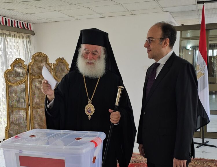 Ο Πατριάρχης Αλεξανδρείας άσκησε το εκλογικό του δικαίωμα ως Αιγύπτιος πολίτης