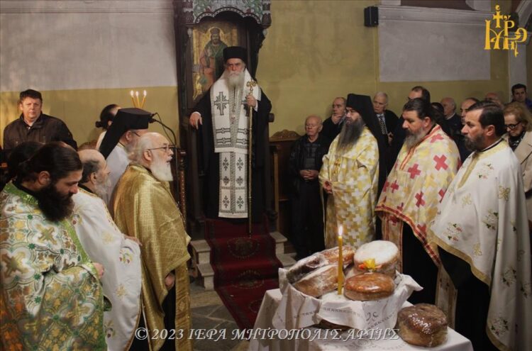 Πανηγυρικός Εσπερινός Αγίου Σπυρίδωνος στην Άρτα