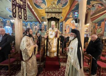 Στον Ιερό Ναό Παμμεγίστων Ταξιαρχών Λαρίσης ο Μητρ. Ιερώνυμος