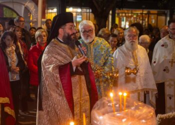Ο πανηγυρικός εσπερινός της Αγίας Βαρβάρας στην Καλαμάτα