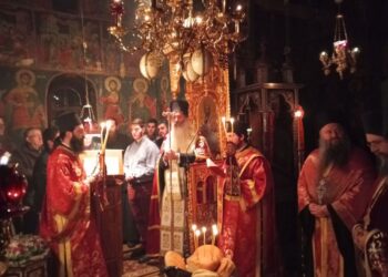 Ο Φθιώτιδος Συμεών χοροστάτησε στην Ι. Μονή Μεταμορφώσεως Σωτήρος Δρυοβούνου