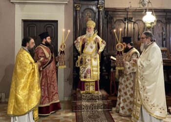 Προεορτια Θεία Λειτουργία στο Ιερό Προσκύνημα του Αγίου Σπυρίδωνος