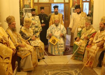 Πολυαρχιερατικό συλλείτουργο για τα ονομαστήρια του Μητροπολίτου Ιωαννίνων