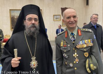 Ὁ Μητροπολίτης Καλλίνικος στὴν παραλαβὴ τῶν καθηκόντων τοῦ Καστοριανοῦ  Α/ΓΕΣ