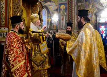 Ο Γέρων Λεοντοπόλεως Γαβριήλ στην Υπαπαντή της Καλαμάτας