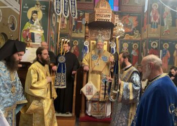 Στον πανηγυρίζοντα Ναό Τιμίου Προδρόμου Τυρνάβου ο Μητρ. Λαρίσης