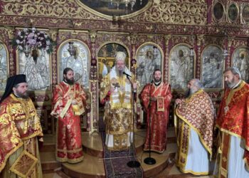 «Ως στύλος ακλόνητος, της παρουσίας Χριστού… εδείχθης Χαράλαμπες»