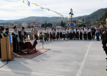 O ΜΗΤΡΟΠΟΛΙΤΗΣ ΧΑΛΚΙΔΟΣ ΣΤΟΝ ΕΓΚΑΙΝΙΑΣΜΟ ΤΟΥ ΑΛΙΕΥΤΙΚΟΥ ΚΑΤΑΦΥΓΙΟΥ ΑΓΙΑΣ ΑΝΝΗΣ
