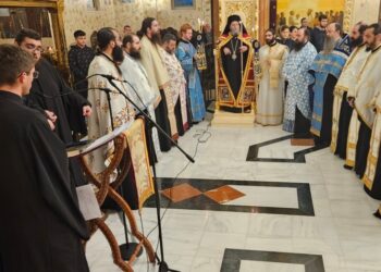 Aγρυπνία ενώπιον της Αγίας Ζώνης στην Ι.Μ. Ταμασού  ιερουργούντος του Μητρ. Ιωαννίνων