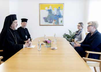 Συνάντηση του Μητροπολίτου Γέροντος Χαλκηδόνος με την Πρωθυπουργό της Λιθουανίας