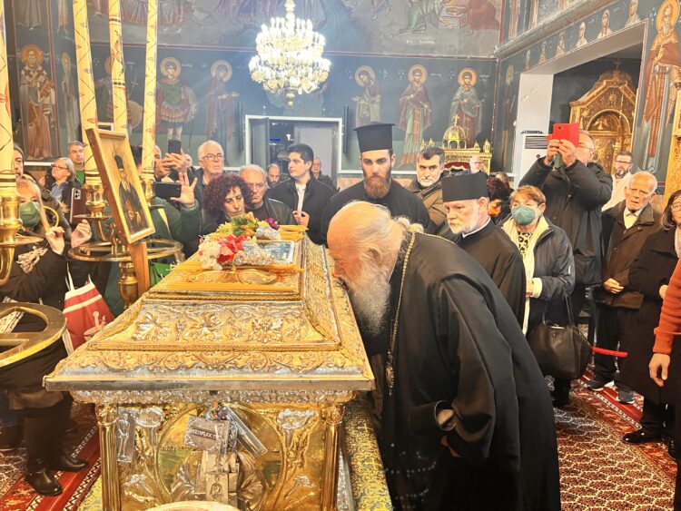 O Αρχιεπίσκοπος στον εσπερινό στον Ι. Ν. Αγίου Ιωάννου Κυνηγού