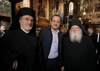Ευχάριστη συνάντηση με τον εξοχότατο Πρόεδρο της Κυπριακής Δημοκρατίας στην Ιερά Μονή Βατοπαιδίου