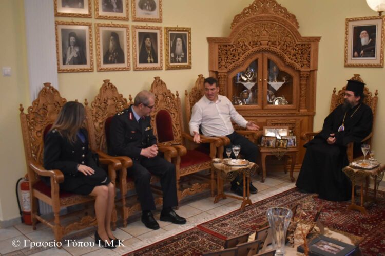 Ἐπίσκεψη τοῦ Ὀλυμπιονίκη Πύρρου Δήμα στὸν Μητροπολίτη Καστορίας
