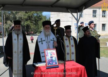 Ο Μητρ. Άρτης όρκισε νεοσύλλεκτους στο 584 Τάγμα Πεζικού