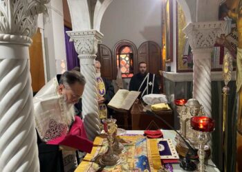 ΠΡΟΗΓΙΑΣΜΕΝΗ Θ. ΛΕΙΤΟΥΡΓΙΑ  ΣΤΗΝ Ι. ΜΟΝΗ ΠΡΟΦΗΤΟΥ ΗΛΙΟΥ ΣΤΟ ΛΟΥΤΡΑΚΙ