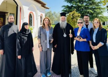 Η Πρόεδρος του ΕΟΤ στην Ιερά Μονή Αγίου Γεωργίου Κορινού της Ιεράς Μητροπόλεως Κίτρους