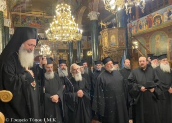 Ὁ Σεβ. Μητροπολίτης Κεφαλληνίας  Δημήτριος στὴν Καστοριά