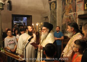 Η Δ’ Στάσις των Χαιρετισμών στον Ιερό Ναό Αγίας Θεοδώρας Άρτης