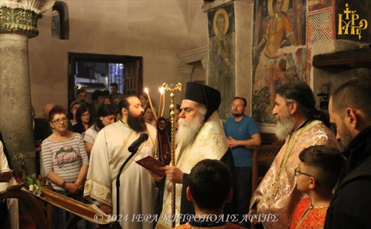 Η Δ’ Στάσις των Χαιρετισμών στον Ιερό Ναό Αγίας Θεοδώρας Άρτης