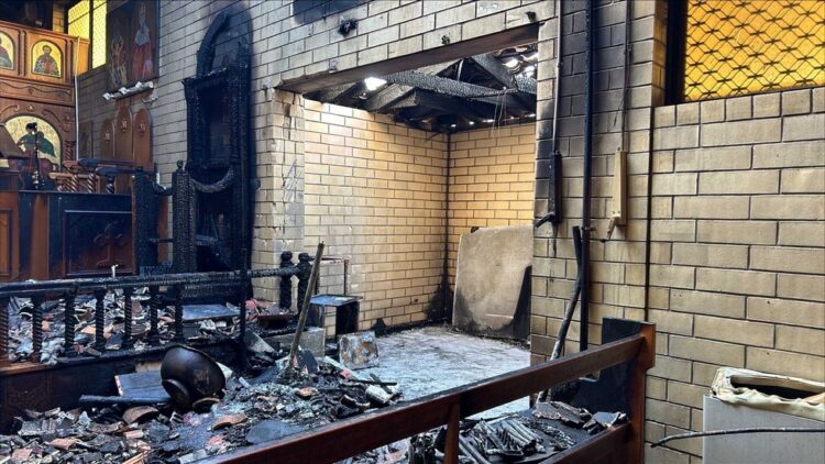 Εκδήλωση πυρκαγιάς στον Ι. Ναό Αγίου Ανδρέου Αδελαΐδος