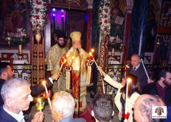 Λαμπρός ο εορτασμός της Αναστάσεως στον Μητροπολιτικό Ναό Σπάρτης