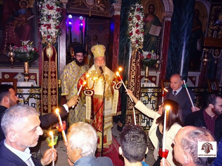 Λαμπρός ο εορτασμός της Αναστάσεως στον Μητροπολιτικό Ναό Σπάρτης