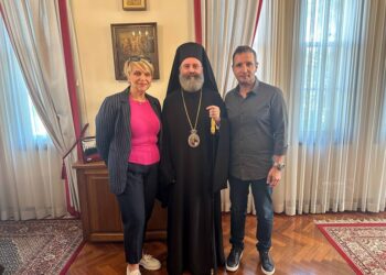 Ο Δημήτρης Μπάσης επισκέφθηκε τον Αρχιεπίσκοπο Αυστραλίας Μακάριο