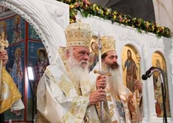 Ο Μακαριώτατος Αρχιεπίσκοπος Αθηνών και πάσης Ελλάδος κ.κ. Ιερώνυμος στα Καμένα Βούρλα