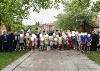 Ο Αρχιεπίσκοπος στο Κατασκηνωτικό Κέντρο της Ι.Μ. Φθιώτιδος