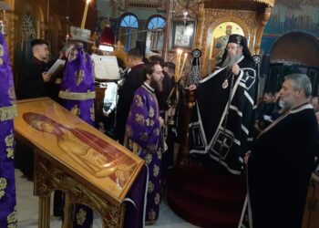 Μεγάλη Τρίτη εσπέρας στον Ιερό Ναό της Αναλήψεως του Χριστού Λαρίσης