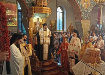 Ο Εσπερινός των Αγίων Κωνσταντίνου και Ελένης στην Καλαμάτα