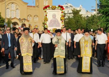 Μεθέορτος Ἑσπερινός καί πάνδημη Λιτανεία τῆς Εἰκόνας τῆς Ἁγίας Φωτεινῆς