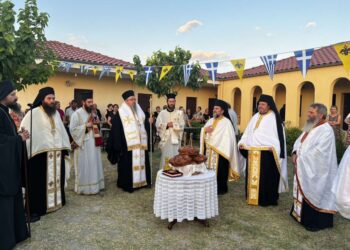 Ο Μητρ. Λαρίσης χοροστάτησε στον Εσπερινό των Αγίων Πάντων στην υπό σύσταση ομώνυμη Ιερά Μονή