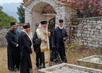 Ο  Μητροπολίτης Κυθήρων στην Ιστορική Ιερά Μονή Βουλκάνου