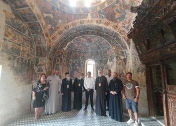 ΑΡΧΙΕΡΑΤΙΚΗ ΘΕΙΑ ΛΕΙΤΟΥΡΓΙΑ ΣΤΗΝ Ι. ΜΟΝΗ ΕΥΑΓΓΕΛΙΣΤΡΙΑΣ ΣΚΙΑΘΟΥ