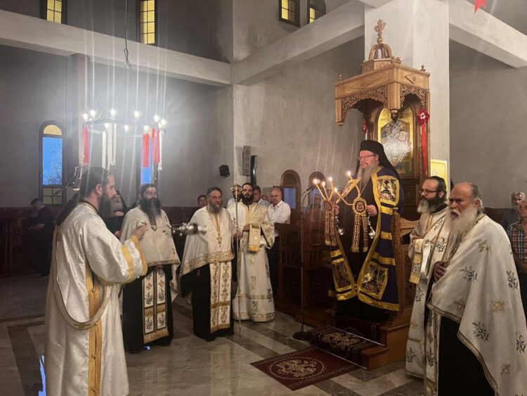 Πανηγυρικός Εσπερινός στην Ιερά Μονή Αγίου Νικοδήμου Αγιορειτου Πυργετού